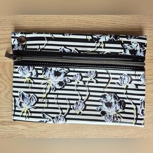 Jones New York Striped Make Up Bag / Tote 6.5”x9.75”